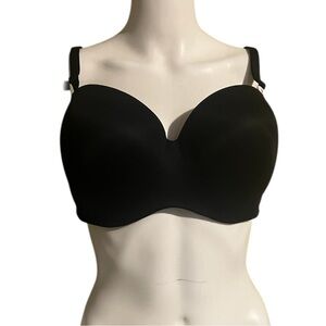 Victoria's Secret Bra Body by Victoria Strapless Lined Underwire Black 42C